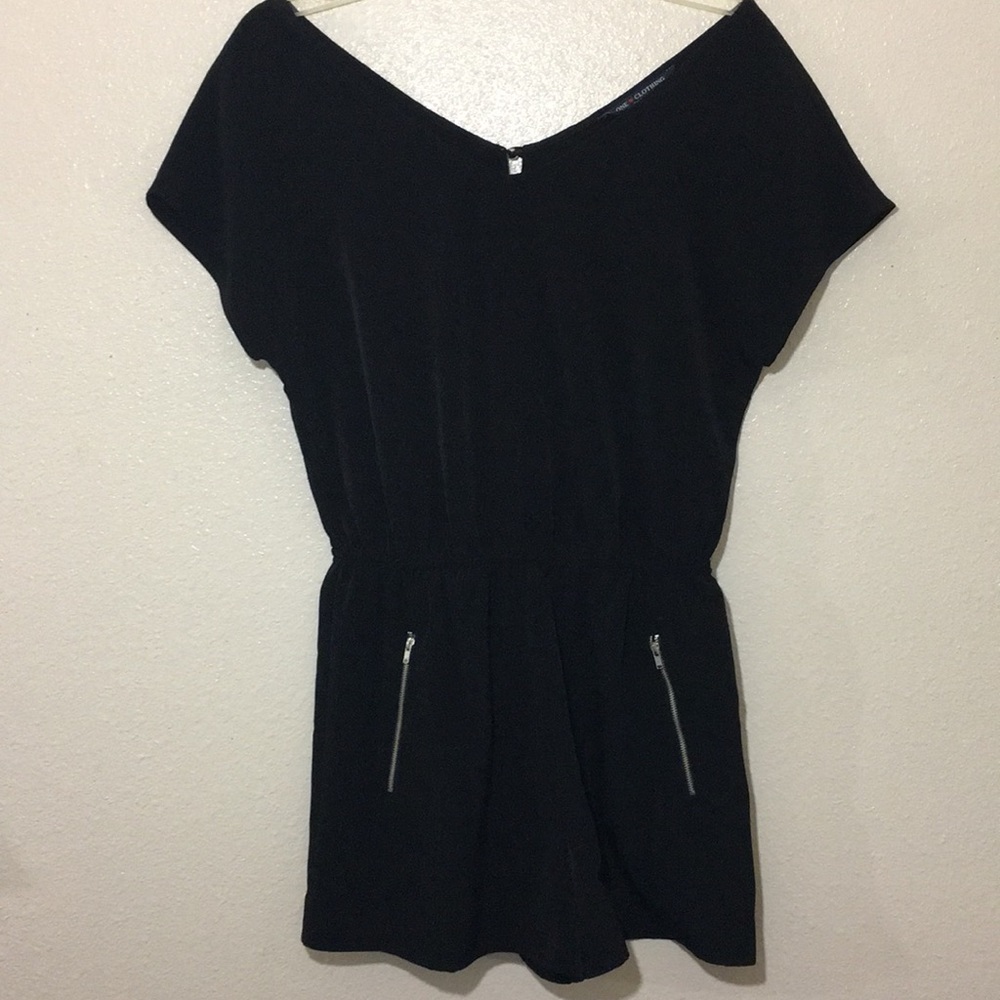 SEXY Romper w/ Short Shorts & Wide Neck - Picture 1 of 4
